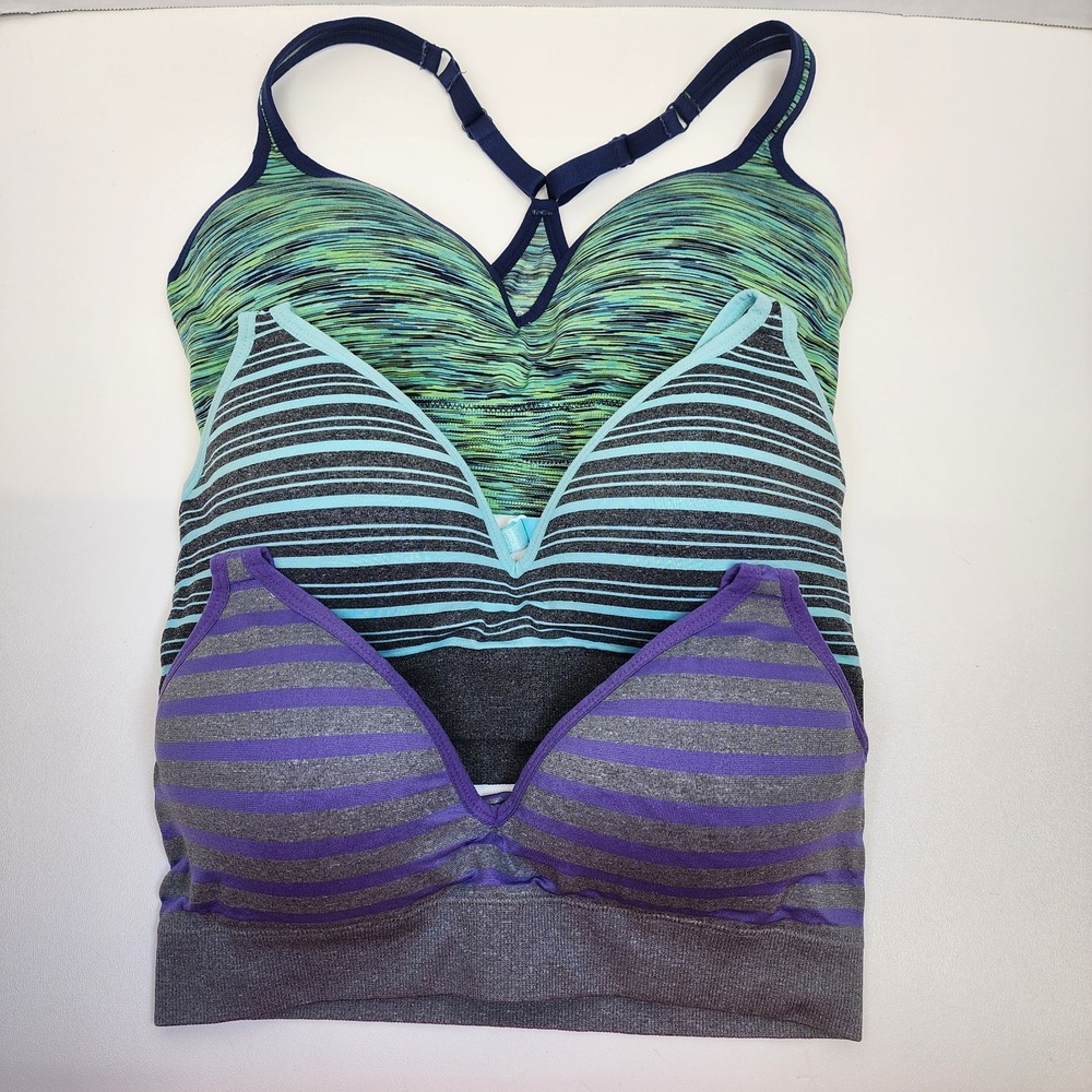 Jockey Bra Lot of 3 Size L Seamless Wireless Racerback Comfort Stretch